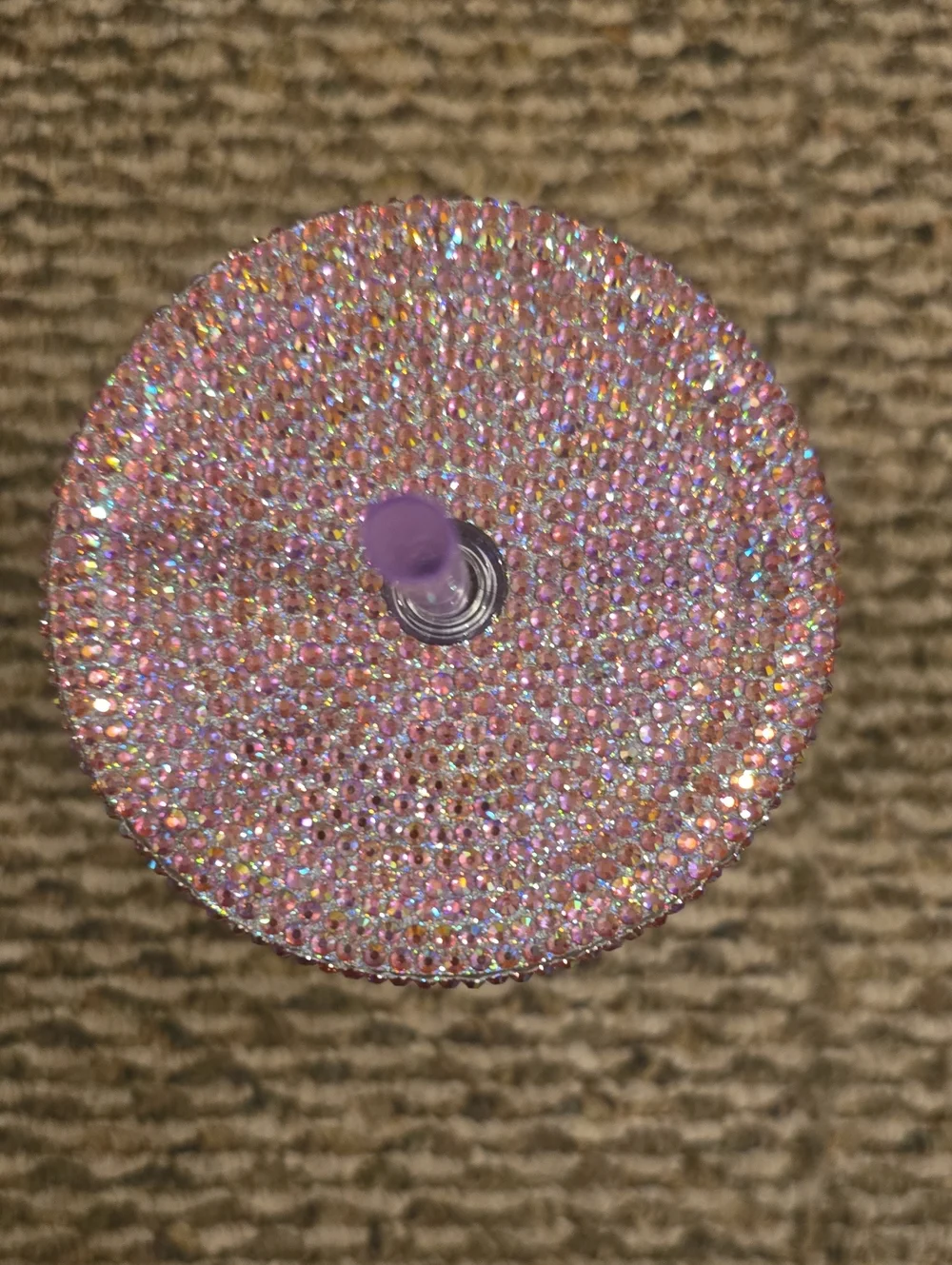 Sparkling Pink Crystal Travel Tumbler - Women's Accessory